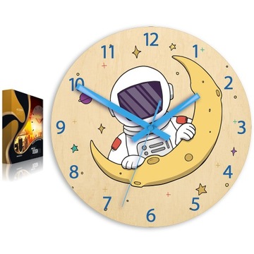Zegar ścienny ASTRONAUTA dla dziecka - CICHY