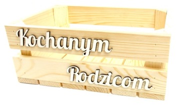PODZIĘKOWANIE DLA RODZICÓW SKRZYNKA ŚLUB NAPIS