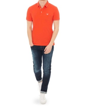 EMPORIO ARMANI luksusowa koszulka POLO ORANGE M