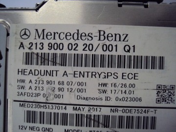 РАДИОНАВИГАЦИЯ MERCEDES E-CLASS W213 A2139000220
