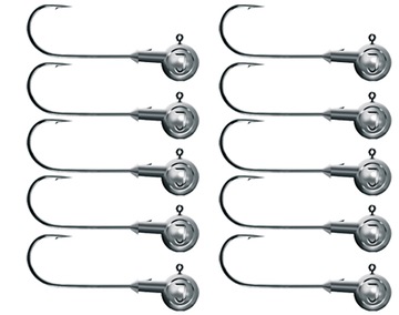 10x główka jigowa JAXON BLACK NICKEL 10g hak 5/0