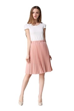 ЖЕНСКАЯ ПЛИССИРОВАННАЯ ЮБКА-МИДИ НА РЕЗИНКЕ, ЦВЕТА