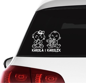 Наклейка на окно автомобиля ДЕТИ В МАШИНЕ Надпись Название * УЗОРЫ * ЦВЕТА