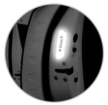 2 светоотражающие открытые наклейки для светоотражающих элементов на дверях автомобиля