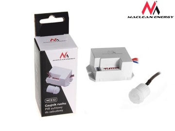 PIR ДАТЧИК ДВИЖЕНИЯ 230 В СВЕТОДИОДНЫЙ С МИНИ-ДЕТЕКТОРОМ БЫДГОЩ