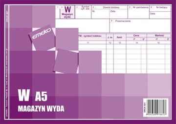 DRUK W MAGAZYN WYDA A5 80K EMEKO