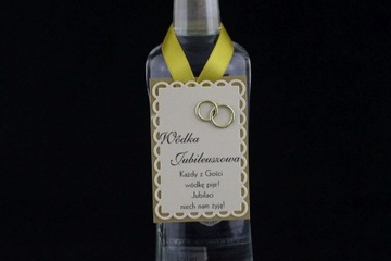 Zawieszki na Wódkę Złote Wesele Gody Rocznica 3szt