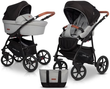 POLSKI WÓZEK WIELOFUNKCYJNY 2w1 / RIKO BASIC PLUS GREY FOX