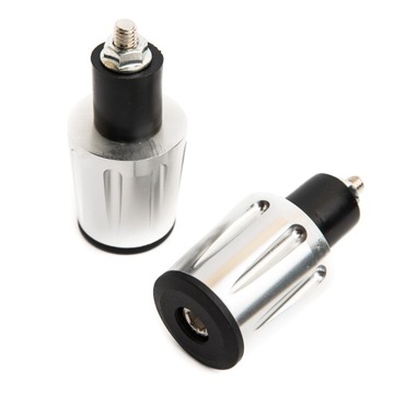 Końcówki kierownicy ciężarki srebrne 7/8 cala 22mm