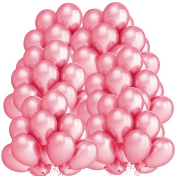 Balony METALICZNE ślub URODZINY 100szt J. RÓŻOWE