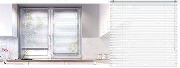Żaluzja aluminiowa wewnętrzna pozioma 25 mm na okno/drzwi 75x175 cm SREBRNY