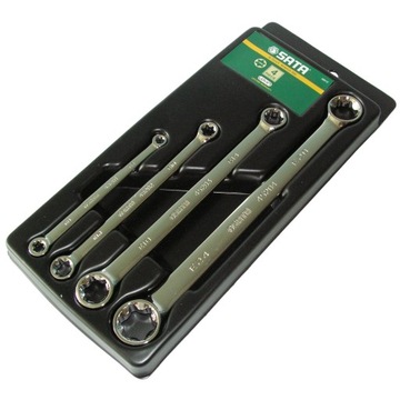 ZESTAW 4 KLUCZY OCZKOWYCH E-TORX SATA