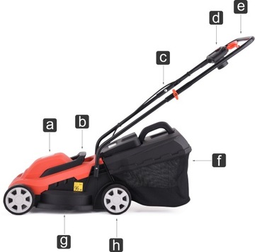 ЭЛЕКТРИЧЕСКАЯ КОСИЛКА YATO 1300 Вт, 33 СМ, 30 Л, РЕГУЛИРОВКА