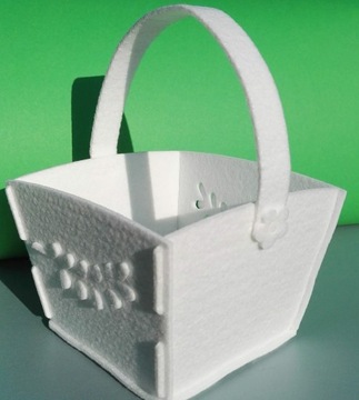 Декор-корзина для пасхальной корзины из фетра, 1 шт.