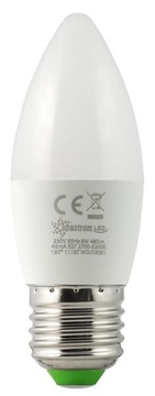ŻARÓWKA LED ŚWIECZKA E27 6W SPECTRUM 480 LUMENÓW