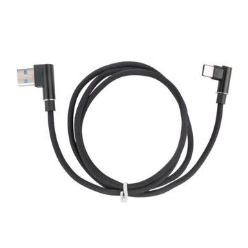 Прямоугольный нейлоновый кабель USB-C 3.1 Type C — USB 2.0, 1 м