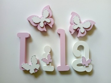 3D НАСТЕННЫЕ БУКВЫ 20 СМ, 4-буквенное ИМЯ РЕБЕНКА