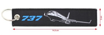 Тканый брелок Boeing 737 REMOVE BEFORE FLIGHT