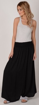 Классическое длинное платье, юбка 2в1, черное