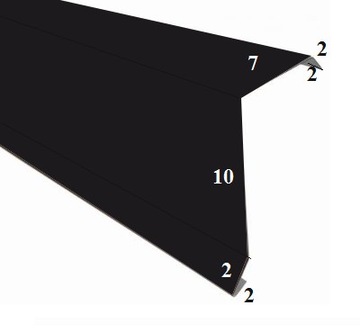 Wiatrownica górna Bielska GRAFIT 7016 MAT 1,95m