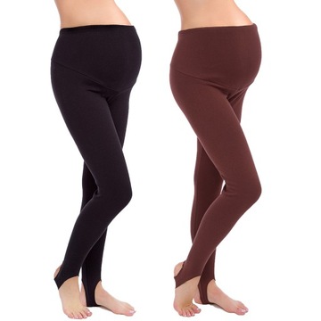 2X LEGGINSY CIĄŻOWE OCIEPLANE ZAPIĘTKA PREG-LS