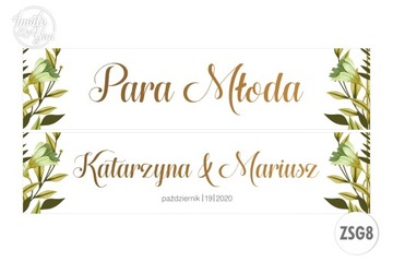 Ślubne samochodowe tablice dekoracyjne GLAMOUR WZORY
