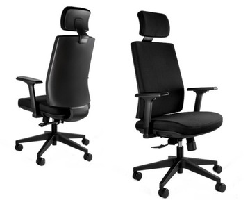 Shell KB02-1H fotel do biura obrotowy- czarny-