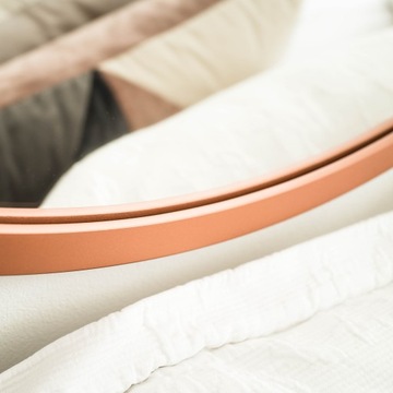 КРУГЛОЕ ЗЕРКАЛО В МЕДНОЙ РАМКЕ 60 ВЫСОКОГО КАЧЕСТВА