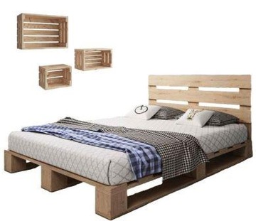 Łóżko z zagł.+skrzynki naturalne 160x200 (M1_160X200_OP_SKRZYNIE_N)
