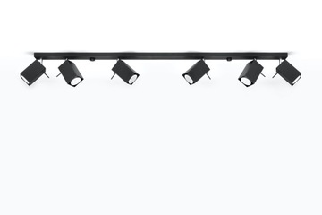 Plafon MERIDA 6L Czarny ruchome Reflektorki listwa do salonu LED SOLLUX