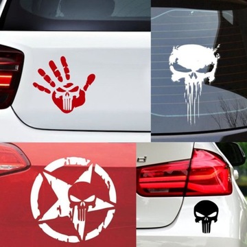 Наклейка с черепом PUNISHER череп череп 15 см