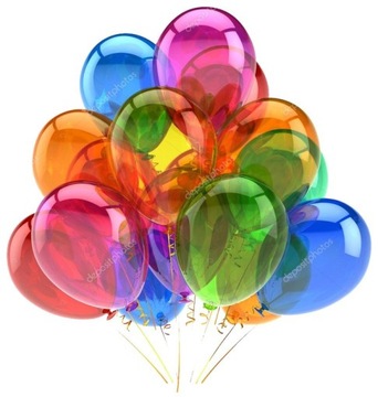 Balony transparentne przeźroczyste 12szt MIX KOLOR