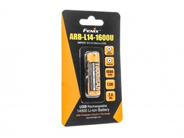 Аккумулятор Fenix ​​USB ARB-L14U (14500 1600 мАч 1,5