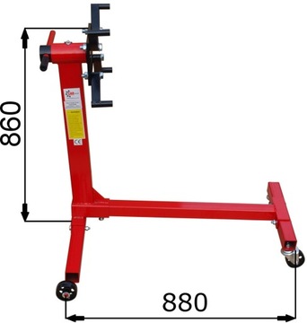 СТОЙКА ДЛЯ КРЕПЛЕНИЯ ДВИГАТЕЛЯ 450 КГ – ПРОЧНАЯ – ПОВОРОТНАЯ