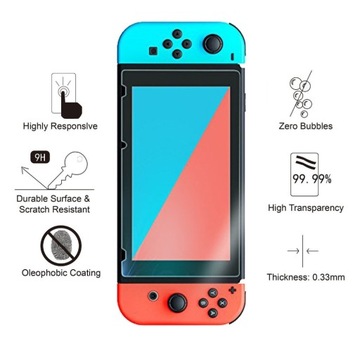 2 закаленных стекла для консоли Nintendo Switch Premium