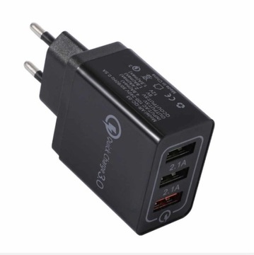 Ładowarka USB QC 3.0 Super Fast Charge 3 Porty USB