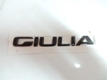 Logo emblemat Alfa Giulia B-TECH NERO czarny napis