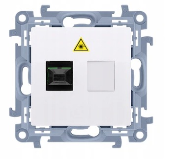 SIMON 10 GNIAZDO ŚWIATŁOWODOWE POJEDYNCZE BIAŁY