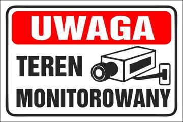 Naklejka - Teren MONITOROWANY 20x30 | 24H