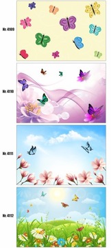 Фотообои для детей, бабочки, цвета, радуга, 48 узоров