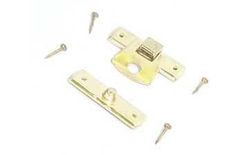 ЗАМОК, пружинная защелка, маленькое золото, для КОРОБКИ