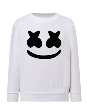 Bluza KLASYCZNA MARSHMELLO GRUBA prezent biała 128