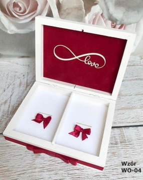 Коробка для обручальных колец с персонализированной графикой U33