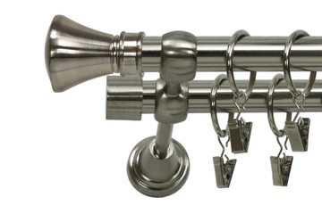 TANIE KARNISZE METALOWE PODWÓJNE 19/19 mm 380 cm