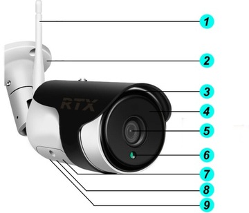 IP-камера RTX для улицы, 5 Мп, Tuya, двусторонняя аудиозапись, запись на SD до 256 ГБ