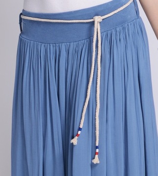 Итальянская длинная, воздушная ЮБКА МАКСИ с поясом