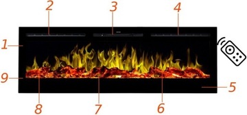 Электрокамин Majestic 72 black LED, 183 см!