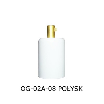 Oprawka E27 osłonka biała połysk do żarówki i lamp