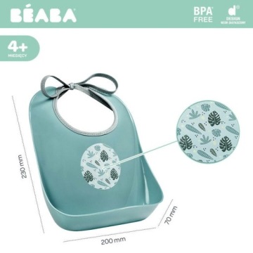 BEABA Гибкий нагрудник с карманом 4м+ Джунгли