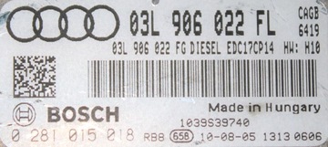 AUDI A4 A6 JEDNOTKA MOTORU 03L906022FL 0281015018